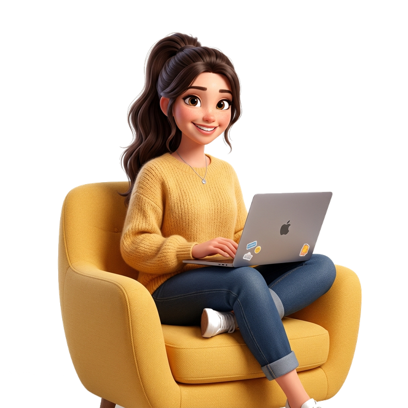 Productive solopreneur working on AI workflows on laptop